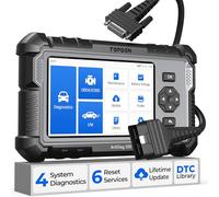 TOPDON AD500 Valise Diagnostic Auto, 4 systèmes Outil de Diagnostic Voiture Multimarque,Moteur Transmission SRS ABS, 6 Réinitialisation de Service, Mise à Jour Gratuite