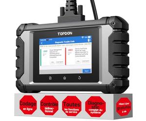 TOPDON ArtiDiag EU Valise Diagnostic Auto, Outil de Diagnostic Voiture pour Benz/BMW/V.A.G, Codage en Ligne de l'ECU, contrôle bidirectionnel, Toutes Les Fonctions de Service, Mise à Jour Gratuite