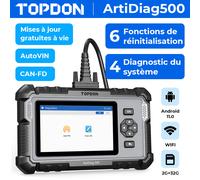 TOPDON ArtiDiag500 Appareil de diagnostic automobile OBD2 6Services 4System SAS