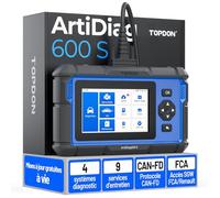 TOPDON ArtiDiag600S OBD2 Valise Diagnostic Auto Français pour 4 Systèmes