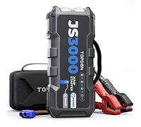 TOPDON Booster Batterie, JS3000 Demarreur Batterie Voiture 3000A/24000mAh Jump Starter Moteurs Diesel Jusqu'à 9 L et 7 L, Charge Rapide USB Lampe Poche LED intégrée