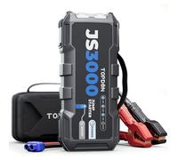 TOPDON Booster Batterie JS3000 Demarreur de Batterie Voiture 3000A/24000mAh Jump Starter pour Moteurs Diesel Jusqu'à 9L et 7L