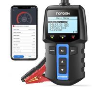 TOPDON BT100W Testeur de Batterie de Voiture 2 en 1, 12V Bluetooth Testeur de Batterie Automobile 100-2000 CCA