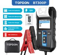 TOPDON BT300P 12/24V Testeur de batterie pour voiture avec imprimante intégrée