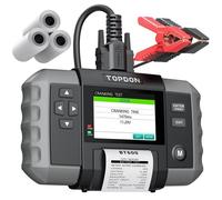 TOPDON BT600 Testeur de batterie de voiture avec imprimante 12 v 24V 100 à 2000 CCA écran couleur de 3,5 pouces câble de 5,9 pieds