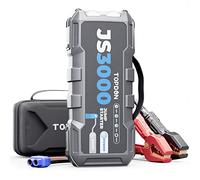 TOPDON JS3000 Booster Batterie, Demarreur Batterie Voiture 3000A/24000mAh Jump Starter pour Moteurs Diesel Jusqu'à 9L et 7L, avec Charge Rapide USB & Lampe Poche LED Intégrée