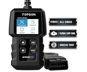 TOPDON OBD2 AL300 Appareil de Diagnostic Universel avec Fonctions OBD2 complètes Lecteur de Code d'erreur de Voiture pour Tous Les protocoles OBDII/EOBD