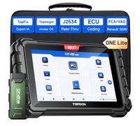 TOPDON One Lite 10,1" Professionnel Valise Diagnostic Auto,Codage ECU | IA TopFix,J2534 Pass-Thru,Cartographie topologique OE, 50 réinitialisations, Can-FD & DoIP, Accès FCA/Renault/VAG SFD SGW