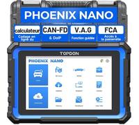 TOPDON Phoenix Nano Valise Diagnostic Auto Multimarque, Codage ECU, Contrôle bidirectionnel, 32+ Réinitialisation