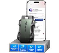 TOPDON TopScan Lite-A Valise OBD2 Diagnostic, Bluetooth Valise Diagnostic Auto Multimarque avec Contrôle Bidirectionnel/8 Réinitialisations/Assistant IA, Prise Voiture avec CAN-FD, FCA/Nisssan/Renault