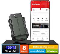 TOPDON Topscan Lite OBD2 Scanner Bluetooth Outil de Diagnostic sans Fil OBDII pour Tous Les Systèmes Test Actif Lecteur de Codes