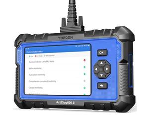 TOPDON Valise Diagnostic Auto AD600S, Diagnostic Voiture pour 4 systèmes et 9 Réinitialisations(Huile, BMS, ABS, SAS, EPB, DPF, TPMS, régulation de l'accélérateur), Mise à Jour Gratuite