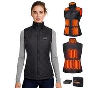Topdot Gilet Chauffant Femme Avec Batterie 16000 mAh 7,4 V pour L'hiver