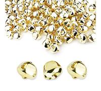 TopE Lot de 100 clochettes en métal pour loisirs créatifs, Noël, fête, mariage Doré 25 mm