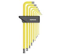 Topeak Duohex 15400210 SNCM-V Jeu de 9 clés à Six pans Creux en Acier/Plastique, poignée en L coulissante, Noir/Jaune, Compact 23 x 10,5 x 1,8 cm