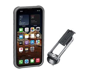Topeak iPhone 13 Mini, Coque Smartphone Ridecase Support Inclus Unisexe Enfant, Noir/Gris