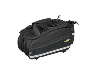Topeak MTS TrunkBag EX 2.0 Sac de vélo résistant à l'eau avec côtés Extensibles et se Fixe à Un Porte-Bagages avec Sangles, Noir