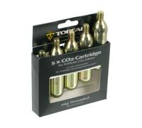 Topeak Lot de 5 Cartouches de CO2 avec Filetage 16 g