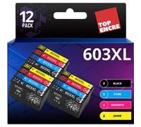 TOPENCRE - 603XL - Pack de 12 Cartouches d'encre Compatible pour Epson 603 XL Etoile de Mer - pour Epson XP-2100 XP-2155 XP-3100 XP-4100 WF-2820 WF-2830 DWF WF-2870 WF-2835 WF-2850 Pack G