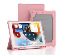 TOPESCT Coque pour iPad 9/8/7 10,2" (Version 2021/2020/2019, 9e/8e/7e génération), Veille/réveil Automatique, Coque magnétique résistante aux Chocs avec Coque arrière Rigide Transparente avec