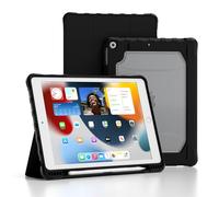 TOPESCT Coque pour iPad 9/8/7 10,2" (Version 2021/2020/2019, 9e/8e/7e génération), Veille/réveil Automatique, Coque magnétique résistante aux Chocs avec Coque arrière Rigide Transparente avec