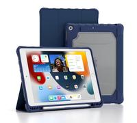TOPESCT Coque pour iPad 9/8/7 10,2" (Version 2021/2020/2019, 9e/8e/7e génération), Veille/réveil Automatique, Coque magnétique résistante aux Chocs avec Coque arrière Rigide Transparente avec