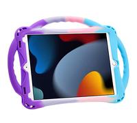 TopEsct Étui pour Enfants pour iPad 10.2 9ème génération (2021)/8ème génération (2020)/7ème génération (2019), Coque Antichoc avec poignée (Violet et Turquoise)