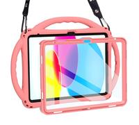 TOPESCT Étui pour enfants pour iPad A16 11e/10e génération (2025/2022) 11"/11" - Fabriqué en silicone adapté aux enfants, avec protecteur d'écran intégré, poignée antichoc pour iPad 11e/10e génération