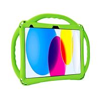 TopEsct Étui pour Enfants pour iPad (A16) 11e génération 11" 2025, iPad 10e génération 11" 2022, béquille intégrée, Coque Antichoc en Silicone livrée avec Sangle (Vert)