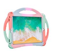 TopEsct Étui pour iPad 6e génération, iPad 5e génération, étui pour Enfants pour iPad 2017/2018 9,7" avec poignée intégrée, Sangle en Silicone Antichoc pour iPad Air et Air 2 (Vert coloré)