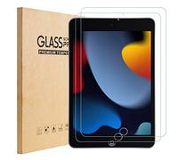 TopEsct [Lot de 2] Protection Écran pour iPad 10.2 9e génération (2021)/8e génération (2020)/7e génération (2019), Film de Protection en Verre Trempé pour iPad 7/8/9 (10,2 pouces)