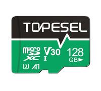 TOPESEL Carte Micro SD 128 Go 4K Camera Pro, vidéo UHD pour GoPro, caméra d'action, drone, smartphone, R/W jusqu'à 90/35 Mo/s Carte mémoire microSDXC UHS-I U3 A1 V30