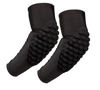 Topeter 1 paire de manchons de compression rembourrés pour jeunes joueurs de basket-ball, Noir , S