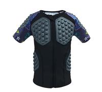Topeter Chemise de protection poitrine pour garçons - Maillot de football avec coussinets - Équipement de protection pour jeunes pour le patinage à roulettes, le ski, le snowboard, la voiture