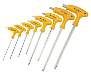 Topex 35d967 Lot de 8 clés Allen hexagonales avec manche en T, sous blister