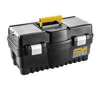 TOPEX Boîte à outils 22" Organisateur, compartiments de rangement, cadre de transport, fermeture à pression en aluminium, poignée en plastique, poignées latérales, 54,7 x 27,1 x 27,8 cm