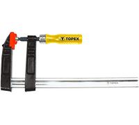 TOPEX Serre-joint 120 x 800 mm, largeur de serrage 800 mm, profondeur de serrage 120 mm, pinces à prise rapide en acier, poignée en bois, pour une fixation précise des pièces en bois