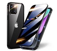 TOPF&B Coque de confidentialité pour iPhone 15, coque magnétique, protection d'écran de confidentialité intégrée et protecteur d'appareil photo, coque intégrale à 360 degrés en métal pour iPhone 15