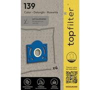 139, 4 sacs aspirateur pour Rowenta boîte de sacs d'aspiration en non-tissé, 4 sacs à poussière (30 x 26 x 0,1 cm)