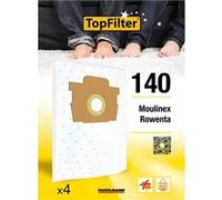 TopFilter 140, 4 sacs aspirateur pour Rowenta et Moulinex boîte de sacs d'aspiration en non-tissé, 4 sacs à poussière (30 x 26 x 0,1 cm) G