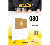 TopFilter 80, 4 sacs aspirateur pour Tornado, boîte de sacs d'aspiration en non-tissé, 4 sacs à poussière (30 x 26 x 0,1 cm) G