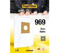 TopFilter 969, 4 sacs aspirateur pour Eco + et Siplec boîte de sacs d'aspiration en non-tissé, 4 sacs à poussière (30 x 26 x 0,1 cm) G
