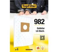 TopFilter 982, 4 sacs aspirateur pour Goldstar et LG Electr. boîte de sacs d'aspiration en non-tissé, 4 sacs à poussière (30 x 26 x 0,1 cm) G