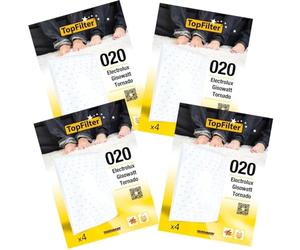 TopFilter 9995050 Lot de 4 packs de 4 filtres aspirateur seau 64020 Tornado et Electrolux, soit 16 filtres aspirateur, poche aspirateur, accessoire aspirateur, Non tissé polypropylène, 30 x 26 cm