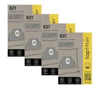 TopFilter Sac aspirateur 9994850 Lot de 4 packs de 4 sacs aspirateur 64821 Tornado et Electrolux, Non tissé polypropylène, Plastique, 30 x 26 cm