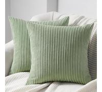 Topfinel Housse de Coussin 50 x 70 Vert Anis en Velours Côtelé Respirant Housse Douce pour Coussin Décoratif Canapé Salon Chambre Lit Adulte Scandinave Boheme Lot de 2