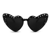 Topfunyy Death to 20s Lunettes de soleil noires pour 30e anniversaire, décorations d'anniversaire des 20 ans, pour filles, femmes, adolescents, décorations pour 30e anniversaire