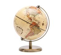 TOPGLOBE 14 cm Globe Antique terrestre avec rotatif bronze métal Desk