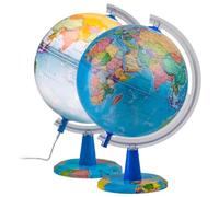 TOPGLOBE Globe Lumineux 20cm Carte Française LED avec Pins USB C