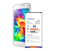 TOPGOBAT Batterie de rechange pour Samsung Galaxy S5 4350 mAh haute capacité compatible avec Samsung Galaxy S5 modèle (G900A G900P G900V G900T G900F G900H G900R4 I9600), EB-BG900BBE